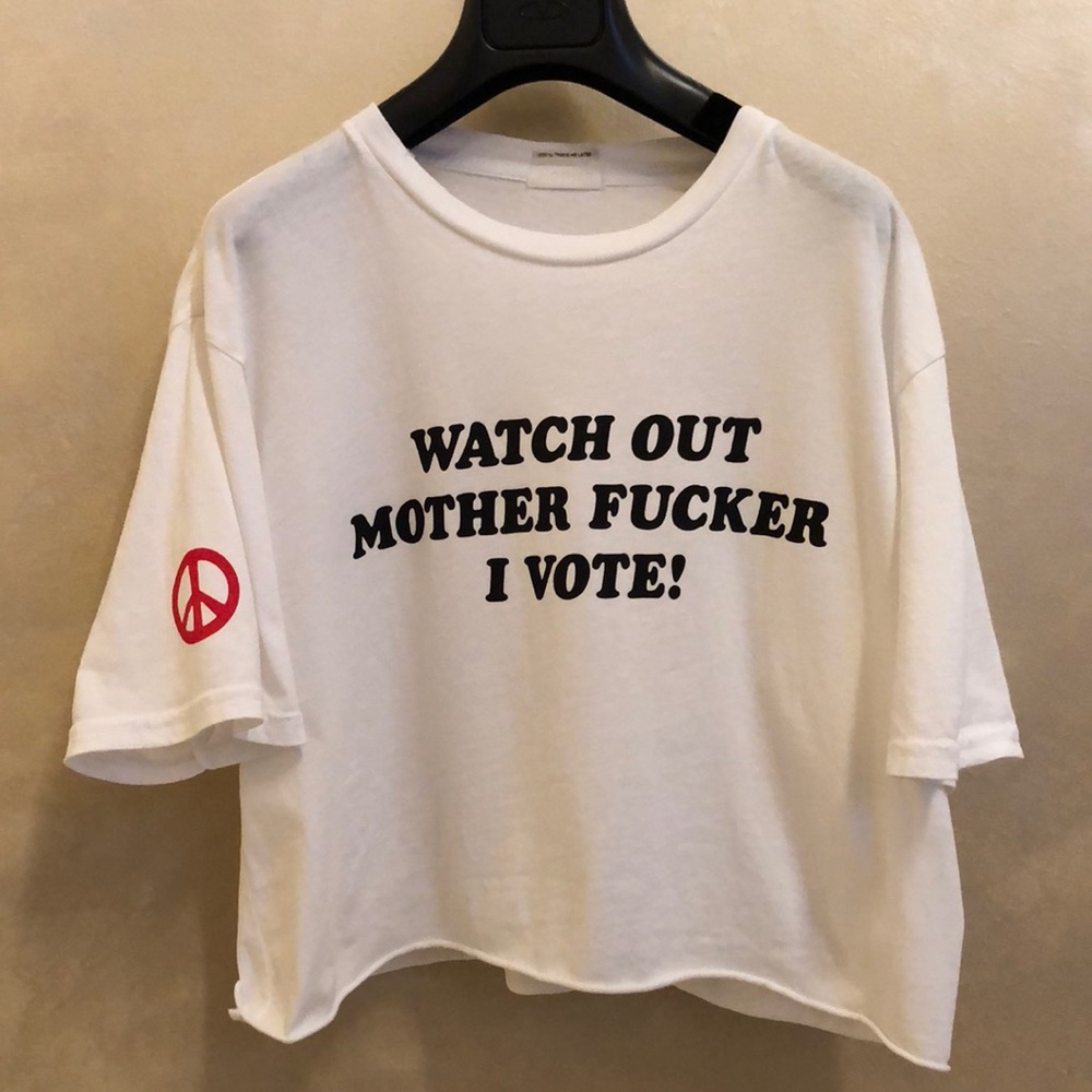 Mother denim Watch Out MF I Vote